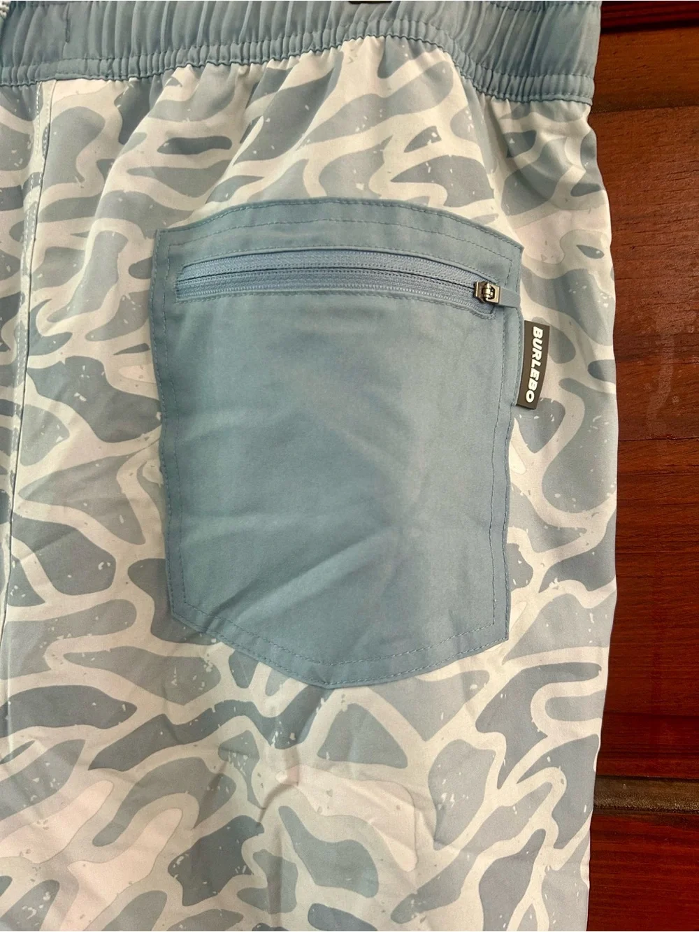 BURLEBO Light Blue Camo Swim Trunks 🔥🔥NEW IN STORES🔥🔥New WithOUT Tags size Med